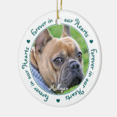 Voor altijd in ons hart Foto Pet Memorial Keramisch Ornament (Links)