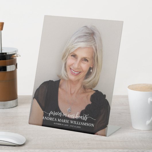 Voor altijd in ons hart Foto Reclamebord Met Voetstuk (Insitu)