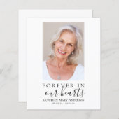 Voor altijd in ons hart Foto Sympathie Hartelijk d (Voorkant / Achterkant)