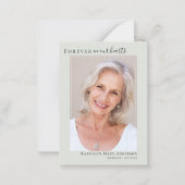 Voor altijd in ons hart Foto Sympathie Hartelijk d Notitiekaartje (Voorkant)