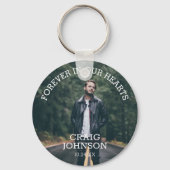 Voor altijd in ons hart | Foto van begrafenis Sleutelhanger (Voorkant)