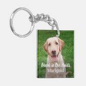 Voor altijd in ons hart Foto van Pet Dog Sleutelhanger (Voorkant Links)