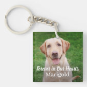Voor altijd in ons hart Foto van Pet Dog Sleutelhanger (Voorkant)