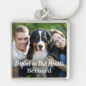 Voor altijd in ons hart Foto van Pet Dog Sleutelhanger (Voorkant)