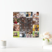 Voor altijd in ons hart Foto van Pet Keepomwille C Vierkante Klok (Huis)