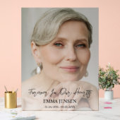 Voor altijd in ons hart Foto Welkom begrafenis Acryl Bord (Huwelijk)