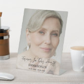 Voor altijd in ons hart Foto Welkom begrafenis Reclamebord Met Voetstuk (Insitu)