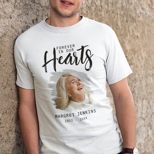 Voor altijd in ons hart | Geborsteld foto-effect Tri-Blend Shirt
