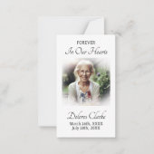 Voor altijd in ons hart | gedenkteken van het Blad Notitiekaartje (Voorkant)