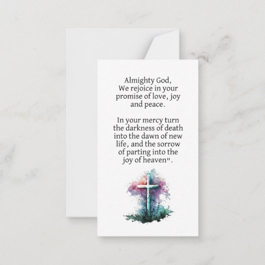 Voor altijd in ons hart | gedenkteken van het Blad Notitiekaartje (Achterkant)