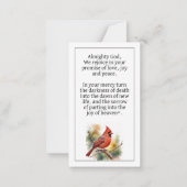 Voor altijd in ons hart | gedenkteken van het Blad Notitiekaartje (Achterkant)