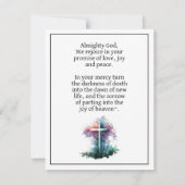 Voor altijd in ons hart | gedenkteken van het Blad Notitiekaartje (Achterkant)