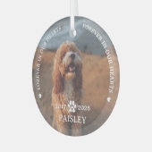 Voor altijd in ons hart Geestesgedenkteken Glas Ornament