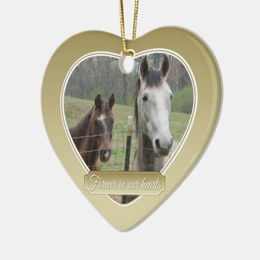 Voor altijd in ons hart Geestesgedenkteken Keramisch Ornament (Links)