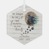 Voor altijd in ons hart Geheugengebied Glas Ornament (Voorkant)