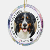 Voor altijd in ons hart Geheugengebied Keramisch Ornament (Links)