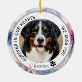 Voor altijd in ons hart Geheugengebied Keramisch Ornament (Achterkant)