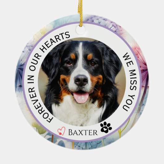 Voor altijd in ons hart Geheugengebied Keramisch Ornament (Achterkant)