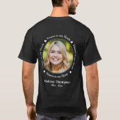 Voor altijd in ons hart Gepersonaliseerd Afbeeldin T-shirt (Achterkant)