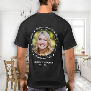 Voor altijd in ons hart Gepersonaliseerd Afbeeldin T-shirt