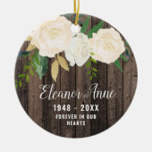 Voor altijd in ons hart gepersonaliseerde religieu keramisch ornament (Voorkant)