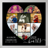 Voor altijd in ons hart Gevoel 9 Foto Collage Poster (Voorkant)