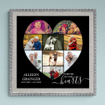 Voor altijd in ons hart Gevoel 9 Foto Collage Poster<br><div class="desc">Heart Shaped Photo Collage Funeral service poster dat u ook kunt weergeven in de wake of celebration of life memorial bijeenkomst. De fotosjabloon is ingesteld voor u om uw afbeeldingen toe te voegen die worden weergegeven in liggende, staande en vierkante formaten om automatisch een hartvorm weer te geven. Het ontwerp...</div>