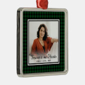 Voor altijd in ons hart Herdenking Groene Buffalo  Metalen Ornament (Rechts)