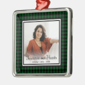 Voor altijd in ons hart Herdenking Groene Buffalo  Metalen Ornament (Links)