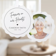 Voor altijd in ons hart herdenkingsfoto modern scr