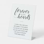 Voor altijd in ons hart Herdenkingshuwelijk Reclamebord Met Voetstuk (Voorkant)