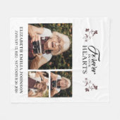 Voor altijd in ons hart in liefdevolle herinnering fleece deken (Voorkant (Horizontaal))