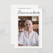 Voor altijd in ons hart Kaart bidden met foto (Voorkant / Achterkant)
