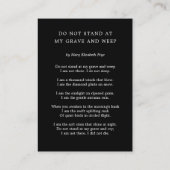 Voor altijd in ons hart Kaart van het begrafenisge Visitekaartje (Achterkant)