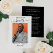 Voor altijd in ons hart Kaart van het begrafenisge Visitekaartje