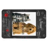 Voor altijd in ons hart | Kat- en hondengedenkteke Magneet (Horizontaal)