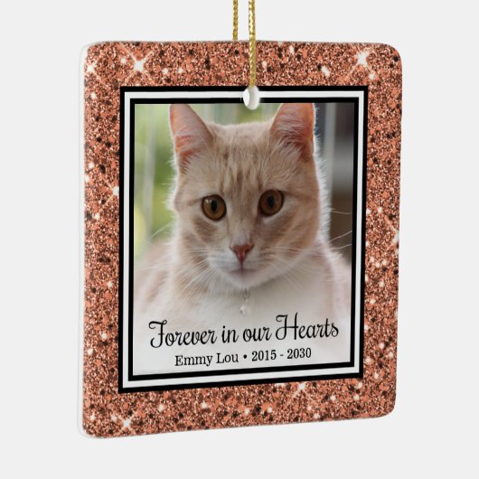 Voor altijd in ons hart kat keramisch ornament (Rechts)