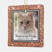 Voor altijd in ons hart kat keramisch ornament (Links)