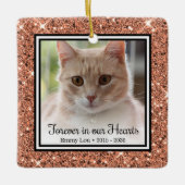 Voor altijd in ons hart kat keramisch ornament (Voorkant)