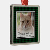 Voor altijd in ons hart kat metalen ornament (Rechts)