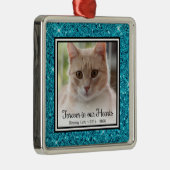 Voor altijd in ons hart kat metalen ornament (Rechts)