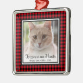 Voor altijd in ons hart kat metalen ornament (Links)