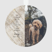 Voor altijd in ons hart Kerstmis foto Ornament (achterkant)