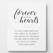 Voor altijd in ons hart legant bruiloft Memorial Fotoplaat (Voorkant)