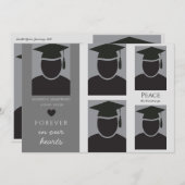 Voor altijd in ons hart Memorial Card Feestdagenkaart (Voorkant / Achterkant)