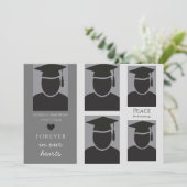 Voor altijd in ons hart Memorial Card Feestdagenkaart (Staand voorkant)