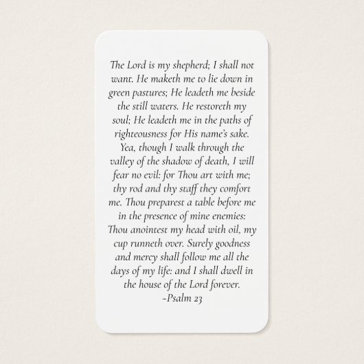 Voor altijd in ons hart Memorial Card Visitekaartje (Achterkant)