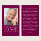 Voor altijd in ons hart Memorial Card Visitekaartje (Voorkant /achterkant)