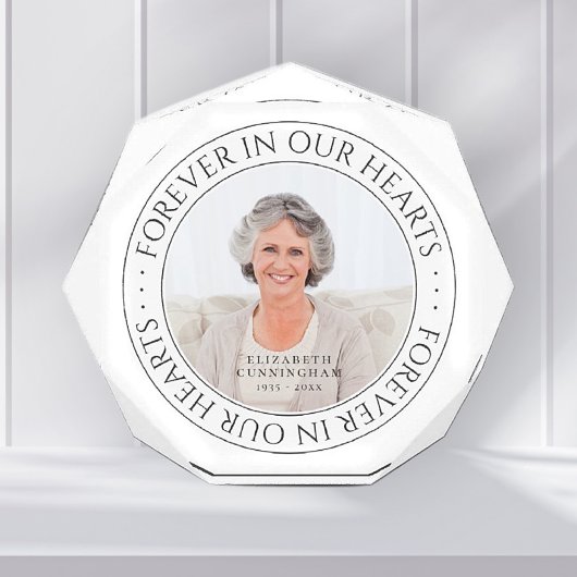 Voor altijd in ons hart Memorial Elegant Foto