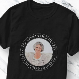 Voor altijd in ons hart Memorial Elegant Foto T-shirt